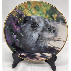 Sitting Pretty Collectors Plate Nancy Matthews Franklin Mint Heirloom Cats Decor
